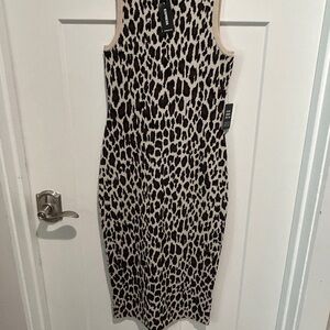 Leopard Print Sleeveless Dress